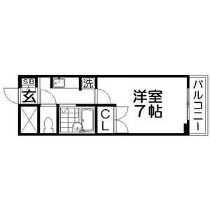 1K 間取り図