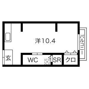 ワンルーム 間取り図
