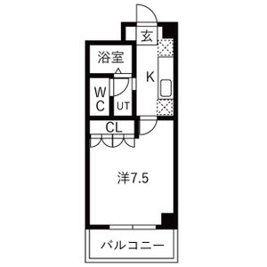 1K 間取り図