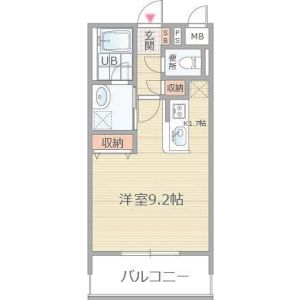 ワンルーム 間取り図