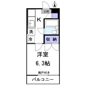 1K 間取り図
