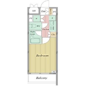 1K 間取り図