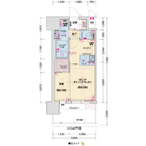 1LDK 間取り図