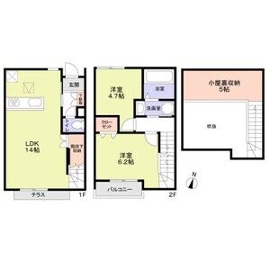 2LDK 間取り図