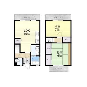 2LDK 間取り図