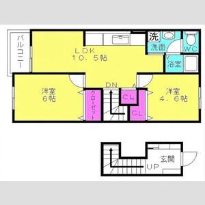 2LDK 間取り図