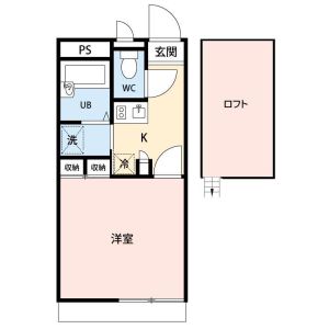 1K 間取り図