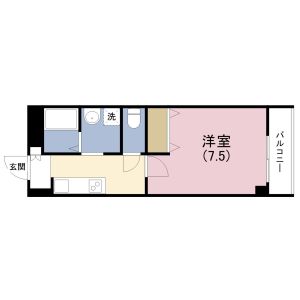 1K 間取り図