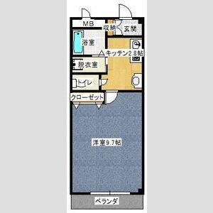 1K 間取り図