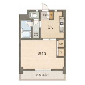 1DK 間取り図