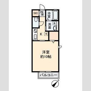 1K 間取り図