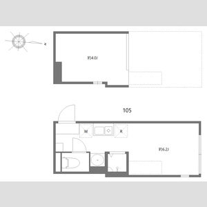 ワンルーム 間取り図