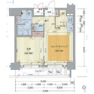 1K 間取り図