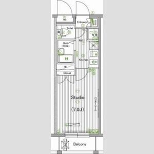 1K 間取り図