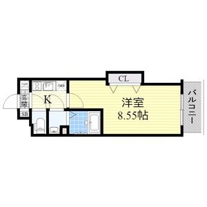 1K 間取り図