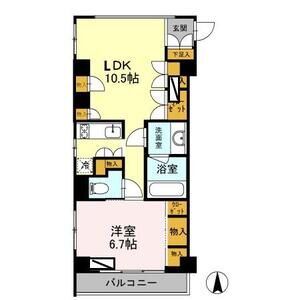 1LDK 間取り図