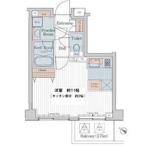 ワンルーム 間取り図