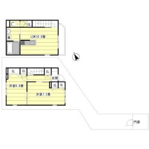 2LDK 間取り図