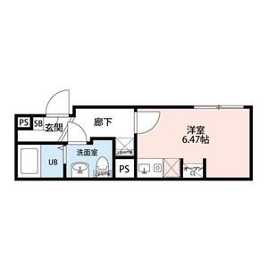 1K 間取り図