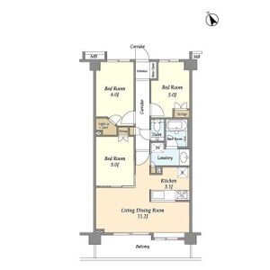 3LDK 間取り図