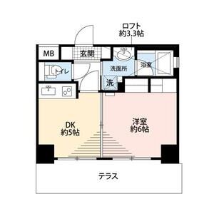 1DK 間取り図