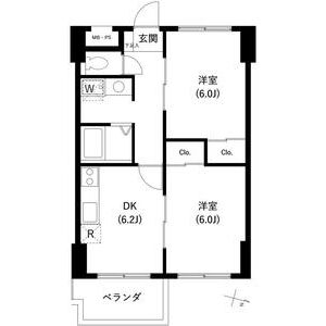 2LDK 間取り図
