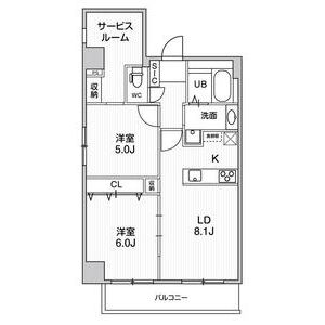 2LDK 間取り図