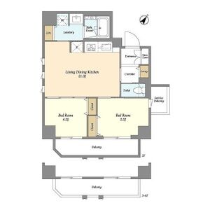 2LDK 間取り図
