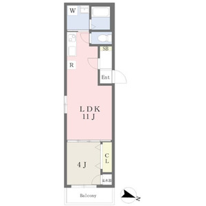 1LDK 間取り図