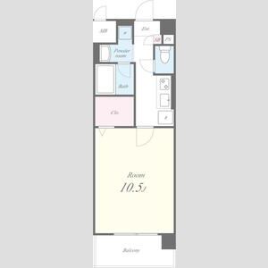 1K 間取り図