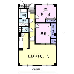 2LDK 間取り図