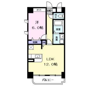 1LDK 間取り図