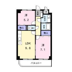 2LDK 間取り図