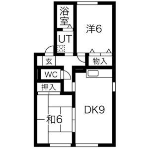 2DK 間取り図