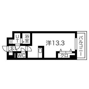 ワンルーム 間取り図