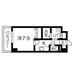 1K 間取り図