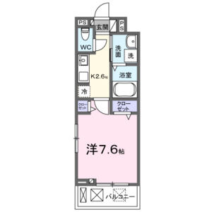 1K 間取り図