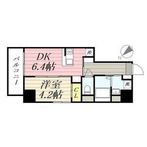 1DK 間取り図