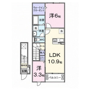 2LDK 間取り図