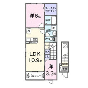 2LDK 間取り図