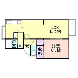 1LDK 間取り図
