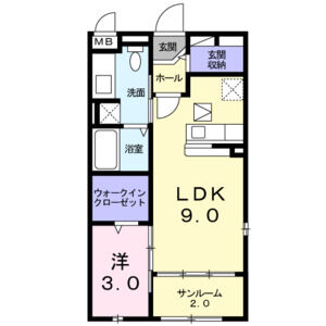 1LDK 間取り図