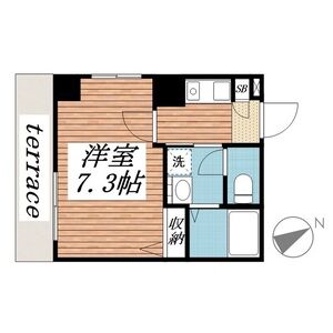 1K 間取り図