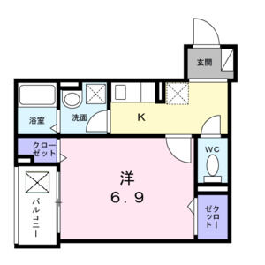1K 間取り図