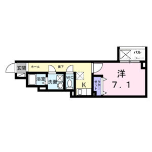 1K 間取り図
