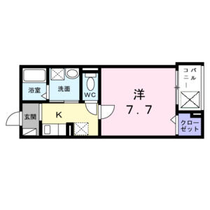 1K 間取り図