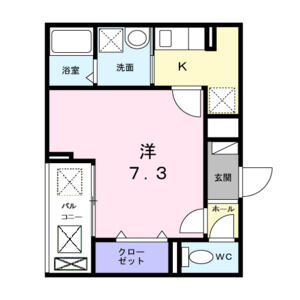 1K 間取り図