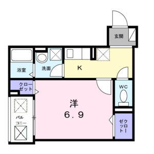 1K 間取り図