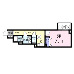 1K 間取り図