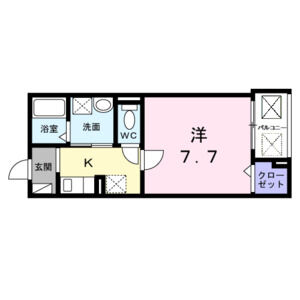 1K 間取り図